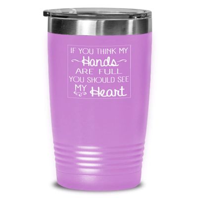Messenger Tumbler my hands are full Best Gift For Messenger 20oz, Magenta