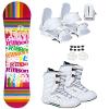 Symbolic 140cm Stella Ribbon AZ29 Snowboard White Bindings+ NW Blem Vintage Boots 5.5 6 (wl2) Package (140cm Ribbon (AZ29), Boot-Ladys 5.5-6 MP 23 (WL2)) view 1