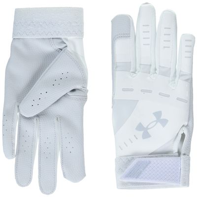 Under Armour Girls Radar Softball Gloves , (100) White / White / Halo Gray , Medium