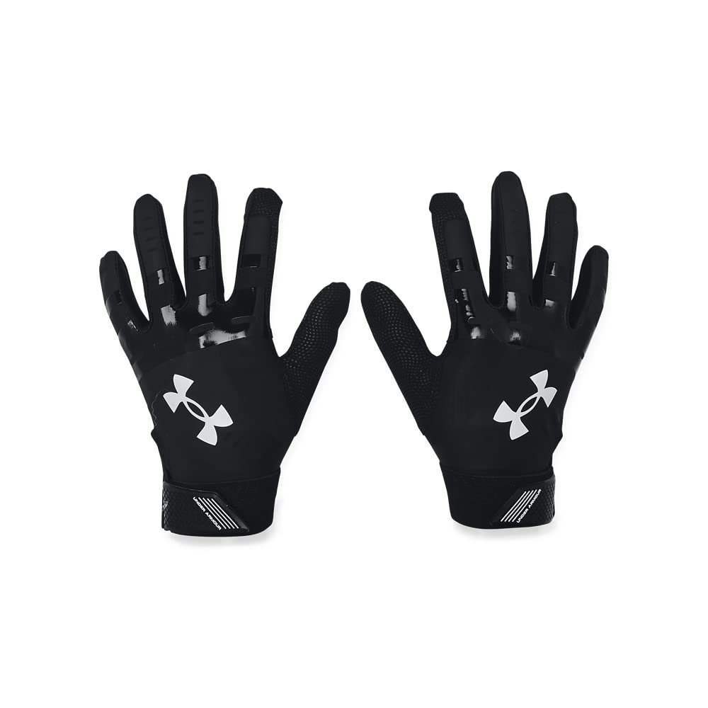 Under Armour Womens Radar Softball Gloves , (001) Black / Black / White , Large