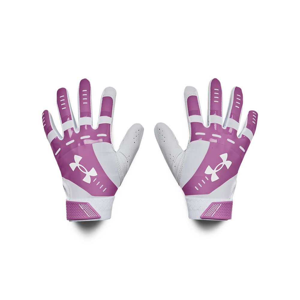 Under Armour Womens Radar Softball Gloves , (101) White / Jellyfish / White , Small