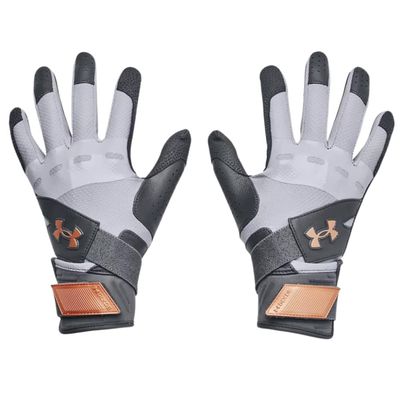 Under Armour Women's Glyde 21 Softball Gloves, (012) Pitch Gray/Mod Gray/Metallic Apricot, Medium