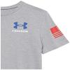 Under Armour Boys' New Freedom Flag T-Shirt, (036) Steel Light Heather / / Red, Youth X-Small view 2