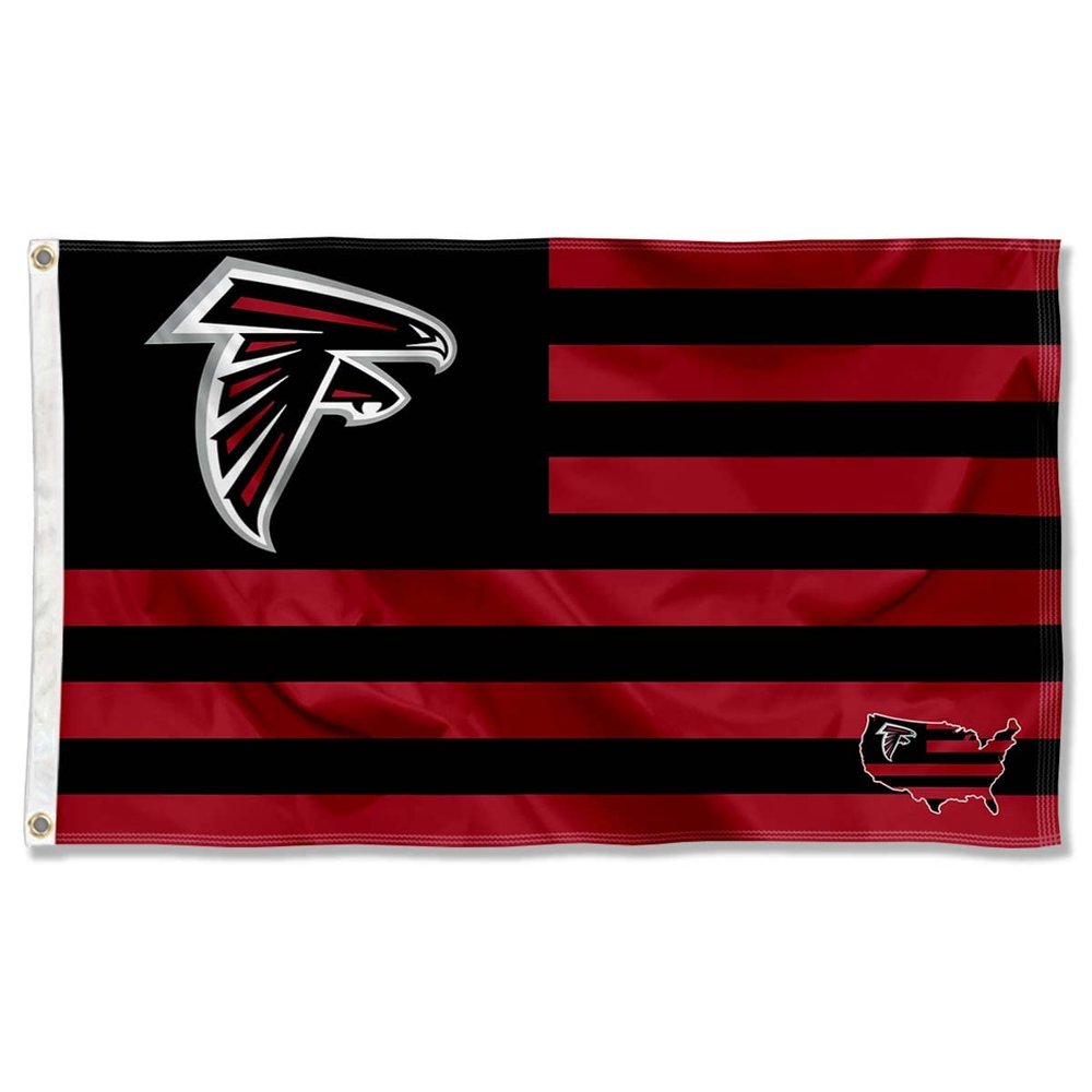 Atlanta Falcons USA American Nation Stripes 3x5 Grommet Flag