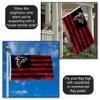 Atlanta Falcons USA American Nation Stripes 3x5 Grommet Flag view 3