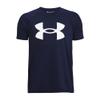 Under Armour Boys Tech Big Logo Short Sleeve T-Shirt, (410) Midnight Navy / / White, X-Large view 1