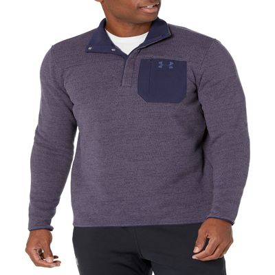 Under Armour Mens Specialist Henley 2.0, (411) Midnight Navy/Tempered Steel/Midnight Navy, Small