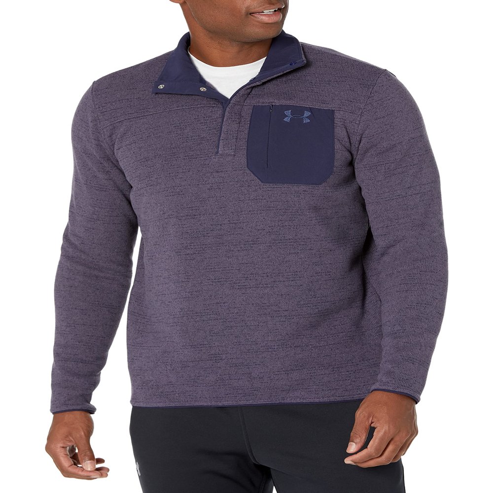 Under Armour Mens Specialist Henley 2.0, (411) Midnight Navy/Tempered Steel/Midnight Navy, Small
