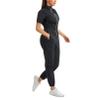 Junlan Sauna Suit for Women Sweat Jumpsuit Stand Collar Heat Trapping Shirt for Women Workout Sports(Black,Small) view 1