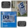 Indianapolis Colts USA American Nation Stripes 3x5 Grommet Flag view 3