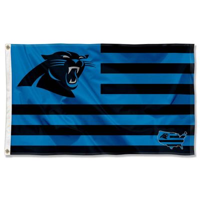 Carolina Panthers USA American Nation Stripes 3x5 Grommet Flag