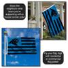 Carolina Panthers USA American Nation Stripes 3x5 Grommet Flag view 3