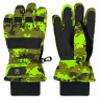 N'Ice Caps Kids Waterproof Winter Thinsulate Warm Gloves (Neon Green Digital Camo, 3-4 Years) view 1