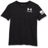 Under Armour Boys' New Freedom Flag T-Shirt, (002) Black / / White, Youth Medium view 1