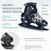 JGMLZK Ice SkatesBoys Hockey Skates,Skates with Adjustable 4 Sizes for Boys Girls Youth Men Women and Beginners (Black Silver, S (11-1) Kids) view 2