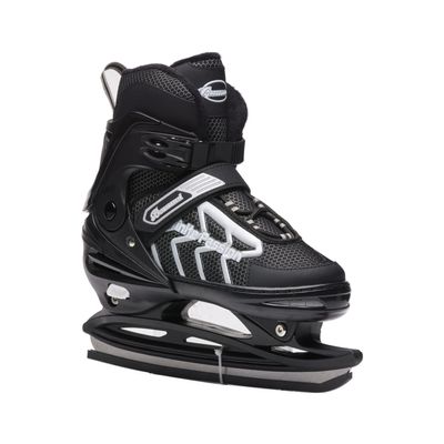 Ice SkatesBoys Hockey Skates,Skates with Adjustable 4 Sizes for Boys Girls Youth Men Women and Beginners (Black Silver, XL (8-10) Women's/(7-9) Men's)