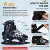 Ice SkatesBoys Hockey Skates,Skates with Adjustable 4 Sizes for Boys Girls Youth Men Women and Beginners (Black Silver, XL (8-10) Women's/(7-9) Men's) view 4