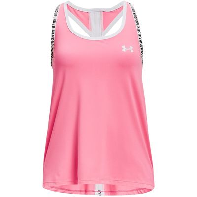 Under Armour Girls Knockout Tank Top, (640) Pink Punk / / White, Large