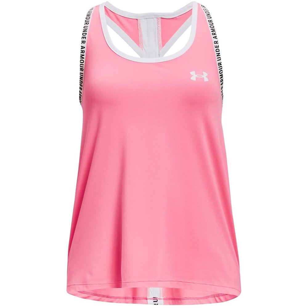 Under Armour Girls Knockout Tank Top, (640) Pink Punk / / White, Large