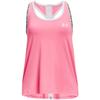 Under Armour Girls Knockout Tank Top, (640) Pink Punk / / White, Large view 1
