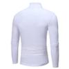 Freebily Thermal Underwear Tops for Men Turtleneck Long Sleeve Knitted Pullover Sim Fit Undershirt White XX-Large view 3