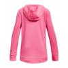 Under Armour Girls Armour Fleece Branded Hoodie, (640) Pink Punk / / White, Youth Large view 2