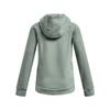 Under Armour Girls Rival Fleece Big Logo Hoodie, (781) Opal Green / / Midnight Navy, Youth X-Small view 2