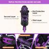 BOBICOM Adjustable Inline Skates with Full Light Up Wheels,Outdoor Illuminating Roller Skates for Kids and Adults, Girls and Boys, Men and Women, Purple L view 3