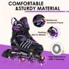 BOBICOM Adjustable Inline Skates with Full Light Up Wheels,Outdoor Illuminating Roller Skates for Kids and Adults, Girls and Boys, Men and Women, Purple L view 4