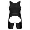Alvivi Mens Sexy Wrestling Tank Top T-Shirt One Piece Backless Fitness Sports Workout Jumpsuit Black Medium view 4