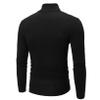 Freebily Thermal Underwear Tops for Men Turtleneck Long Sleeve Knitted Pullover Sim Fit Undershirt Black High Neck Large view 3