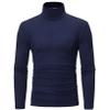 Freebily Thermal Underwear Tops for Men Turtleneck Long Sleeve Knitted Pullover Sim Fit Undershirt Royal Blue Small view 1