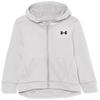 Under Armour Girls Armour Fleece Full Zip Hoodie, (014) Halo Gray Medium Heather / / Black, Youth Small view 1