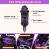 BOBICOM Adjustable Inline Skates with Full Light Up Wheels,Outdoor Illuminating Roller Skates for Kids and Adults, Girls and Boys, Men and Women, Purple XL view 3