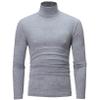 Freebily Thermal Underwear Tops for Men Turtleneck Long Sleeve Knitted Pullover Sim Fit Undershirt Gray Large view 1