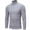 Freebily Thermal Underwear Tops for Men Turtleneck Long Sleeve Knitted Pullover Sim Fit Undershirt Gray Large view 2