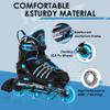 BOBICOM Adjustable Inline Skates with Full Light Up Wheels,Outdoor Illuminating Roller Skates for Kids and Adults, Girls and Boys, Men and Women, Blue XL view 4