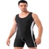 Lejafay Men's One Piece Swimsuit Backless Vest Bodysuit Slimming Jumpsuits Leotard Wrestling Singlet Black Medium view 2