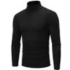 Freebily Thermal Underwear Tops for Men Turtleneck Long Sleeve Knitted Pullover Sim Fit Undershirt Black High Neck Medium view 2