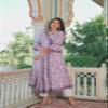 Yash Gallery Women's Rayon Floral Print Angrakha Kurta (White) view 3