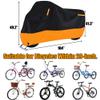 Premium Adult Tricycle Cover, Fit All 3-Wheel Bike or Motorcycles Outdoor and Indoor Storage, 104" L x 43.3" W x 49" H (Black & Orange) view 3