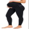 JOYSPELS Smooth Feeling Maternity Leggings Over The Belly with Pockets Workout Pregnancy Leggings Black view 1