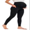 JOYSPELS Smooth Feeling Maternity Leggings Over The Belly with Pockets Workout Pregnancy Leggings Black view 2