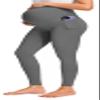 JOYSPELS Smooth Feeling Maternity Leggings Over The Belly with Pockets Workout Pregnancy Leggings Grey view 1