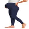 JOYSPELS Smooth Feeling Maternity Leggings Over The Belly with Pockets Workout Pregnancy Leggings Navy view 2