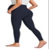 JOYSPELS Smooth Feeling Maternity Leggings Over The Belly with Pockets Workout Pregnancy Leggings Navy view 3