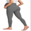 JOYSPELS Smooth Feeling Maternity Leggings Over The Belly with Pockets Workout Pregnancy Leggings Grey view 3