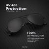 KALIYADI Polarized Aviator Sunglasses for Men Women Metal Sun glasses UV Blocking, 3 PACK (Black/Blackish green/Blue, 58mm) view 2