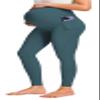 JOYSPELS Smooth Feeling Maternity Leggings Over The Belly with Pockets Workout Pregnancy Leggings Teal Blue view 1