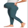 JOYSPELS Smooth Feeling Maternity Leggings Over The Belly with Pockets Workout Pregnancy Leggings Teal Blue view 2